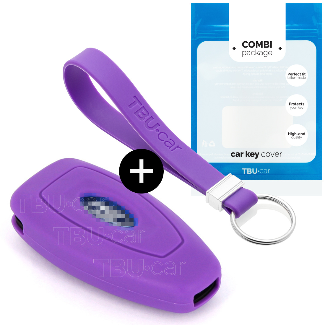 TBU car Ford Capa Silicone Chave do carro - Capa protetora - Tampa remota FOB - Roxo