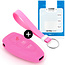 Capa para chave do carro compatível com Ford - Capa Protetora de Chave Remota de Silicone - Tampa Remota FOB - Rosa