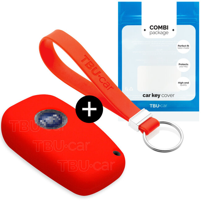 Cover chiavi auto compatibile con Lancia - Copertura protettiva - Custodia Protettiva in Silicone - Rosso