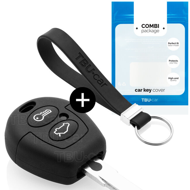 Sleutel cover compatibel met Ford - Silicone sleutelhoesje - beschermhoesje autosleutel - Zwart