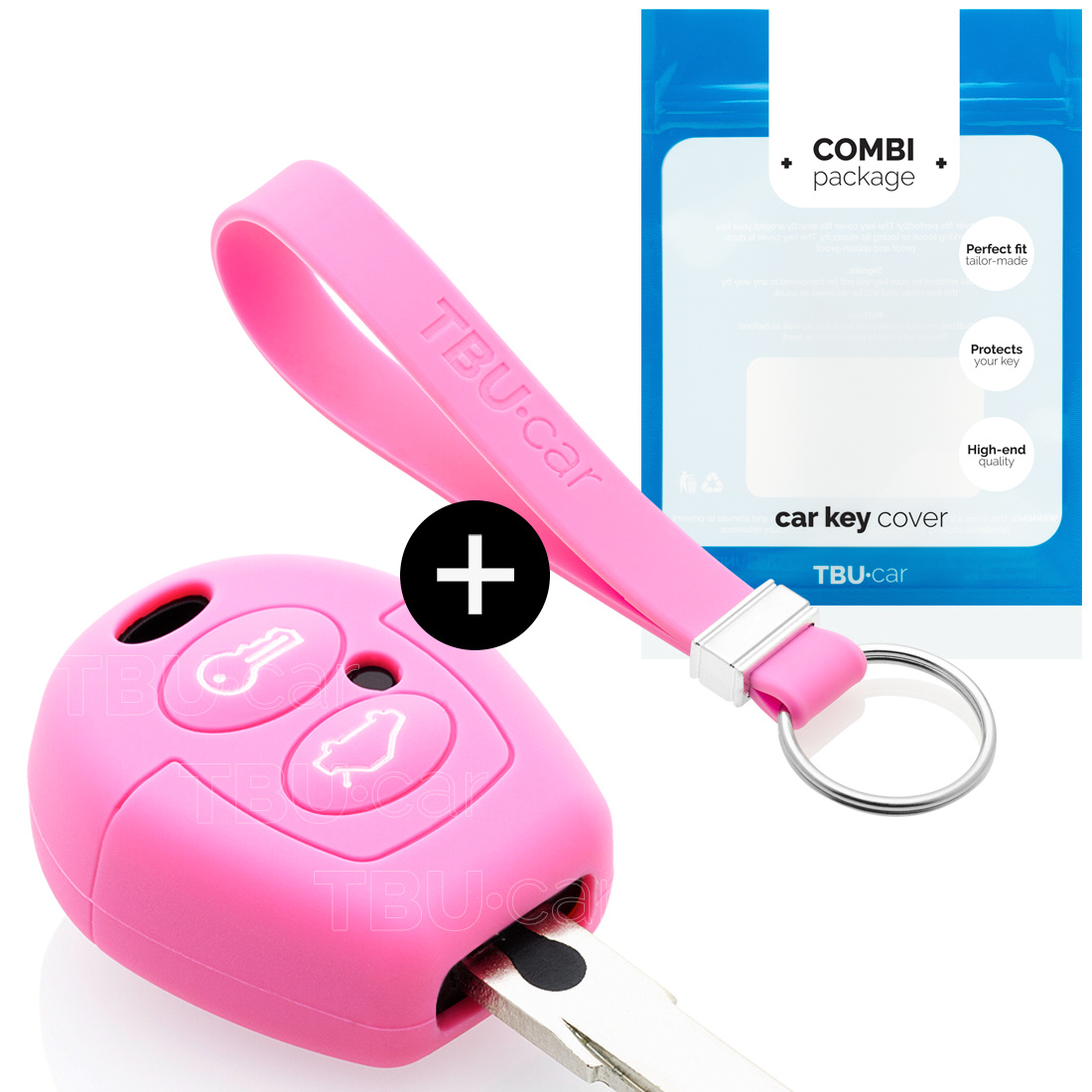 TBU car Ford Capa Silicone Chave do carro - Capa protetora - Tampa remota FOB - Rosa