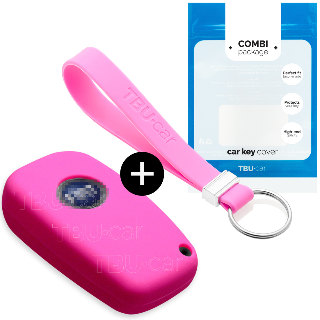 TBU car Lancia Capa Silicone Chave do carro - Capa protetora - Tampa remota FOB - Rosa