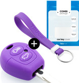 TBU car TBU car Car key cover compatible with Ford - Silicone Protective Remote Key Shell - FOB Case Cover - Purple