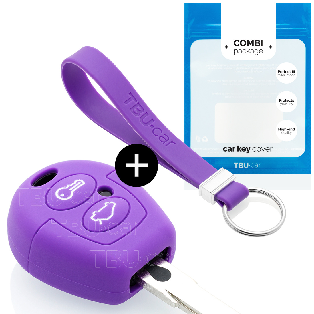 TBU car Ford Capa Silicone Chave do carro - Capa protetora - Tampa remota FOB - Roxo