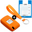 Capa para chave do carro compatível com Lancia - Capa Protetora de Chave Remota de Silicone - Tampa Remota FOB - Laranja