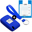 Capa para chave do carro compatível com Lancia - Capa Protetora de Chave Remota de Silicone - Tampa Remota FOB - Azul