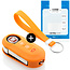 Housse de Protection clé compatible avec Lancia - Coque Cover Housse étui en Silicone - Orange