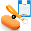 Capa para chave do carro compatível com Lancia - Capa Protetora de Chave Remota de Silicone - Tampa Remota FOB - Laranja