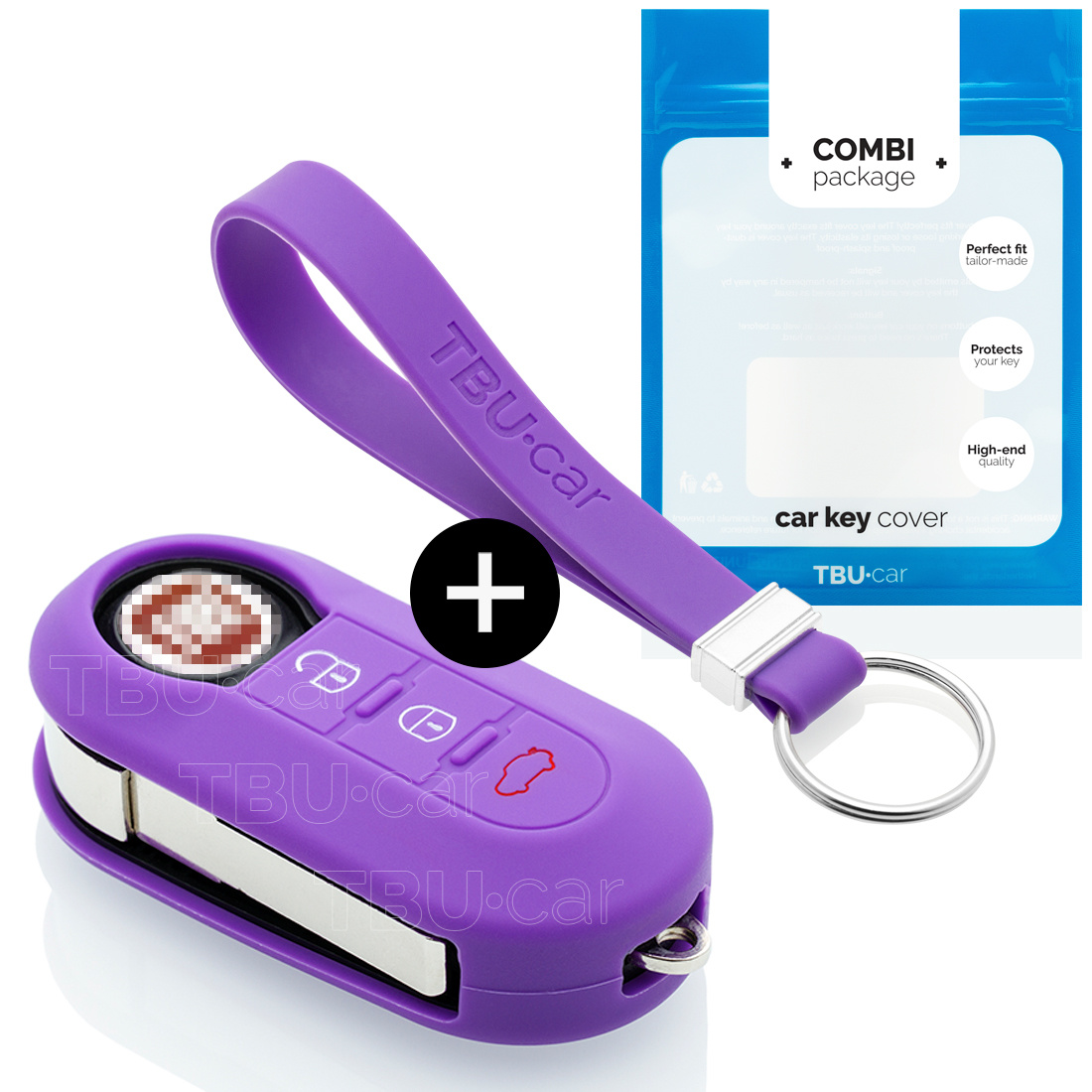 TBU car Lancia Capa Silicone Chave do carro - Capa protetora - Tampa remota FOB - Roxo