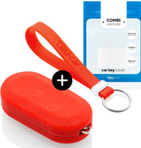 TBU car TBU car Car key cover compatible with Lancia - Silicone Protective Remote Key Shell - FOB Case Cover - Red