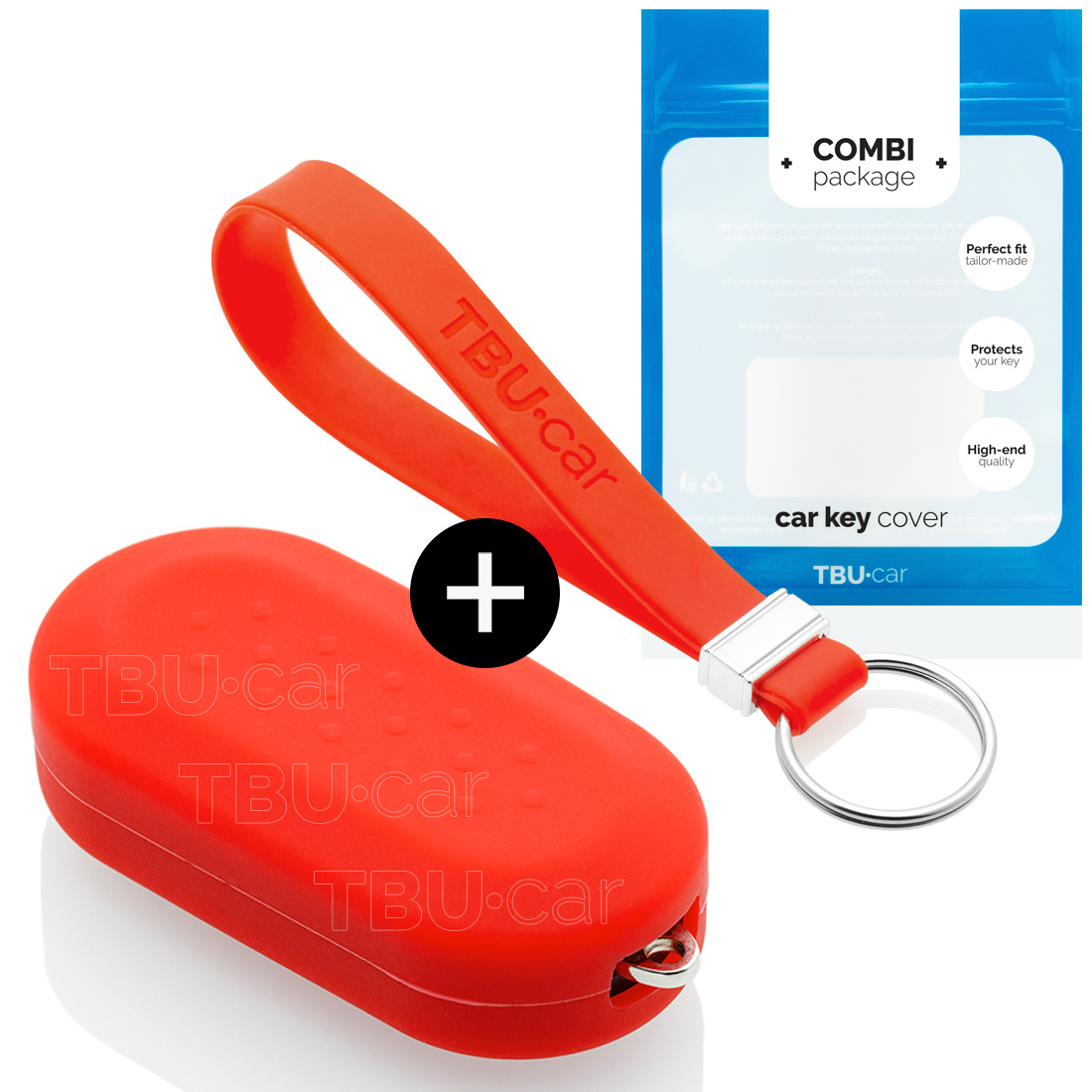 TBU car TBU car Car key cover compatible with Lancia - Silicone Protective Remote Key Shell - FOB Case Cover - Red