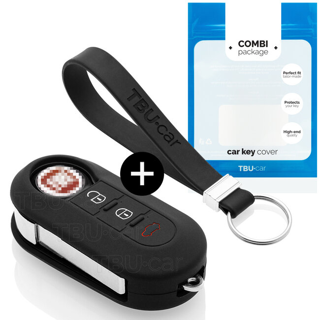Car key cover compatible with Lancia - Silicone Protective Remote Key Shell - FOB Case Cover - Black