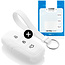 Funda Carcasa llave compatible con Ford - Funda de Silicona - Cover de Llave Coche - Blanco