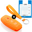 Capa para chave do carro compatível com Ford - Capa Protetora de Chave Remota de Silicone - Tampa Remota FOB - Laranja