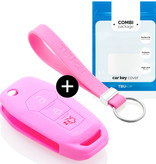 TBU car Ford Capa Silicone Chave do carro - Capa protetora - Tampa remota FOB - Rosa