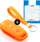 TBU car Ford Capa Silicone Chave do carro - Capa protetora - Tampa remota FOB - Laranja