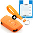 Housse de Protection clé compatible avec Ford - Coque Cover Housse étui en Silicone - Orange
