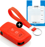 TBU car TBU car Funda Carcasa llave compatible con Ford - Funda de Silicona - Cover de Llave Coche - Rojo