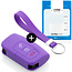 Funda Carcasa llave compatible con Ford - Funda de Silicona - Cover de Llave Coche - Violeta