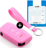 TBU car Ford Capa Silicone Chave do carro - Capa protetora - Tampa remota FOB - Rosa