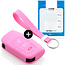 Capa para chave do carro compatível com Ford - Capa Protetora de Chave Remota de Silicone - Tampa Remota FOB - Rosa