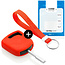 Housse de Protection clé compatible avec Ford - Coque Cover Housse étui en Silicone - Rouge