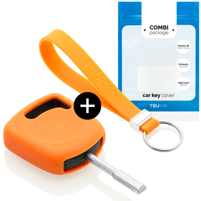 Car key cover compatible with Ford - Silicone Protective Remote Key Shell - FOB Case Cover - Orange