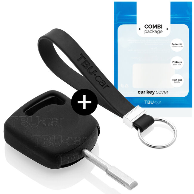 Car key cover compatible with Ford - Silicone Protective Remote Key Shell - FOB Case Cover - Black