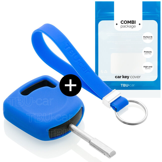Car key cover compatible with Ford - Silicone Protective Remote Key Shell - FOB Case Cover - Blue