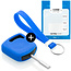 Funda Carcasa llave compatible con Ford - Funda de Silicona - Cover de Llave Coche - Azul