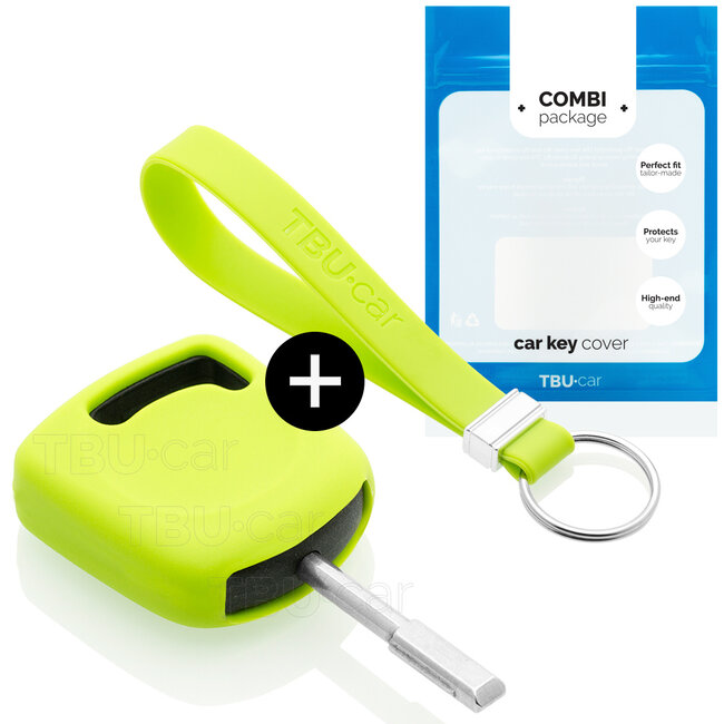 Sleutel cover compatibel met Ford - Silicone sleutelhoesje - beschermhoesje autosleutel - Lime groen