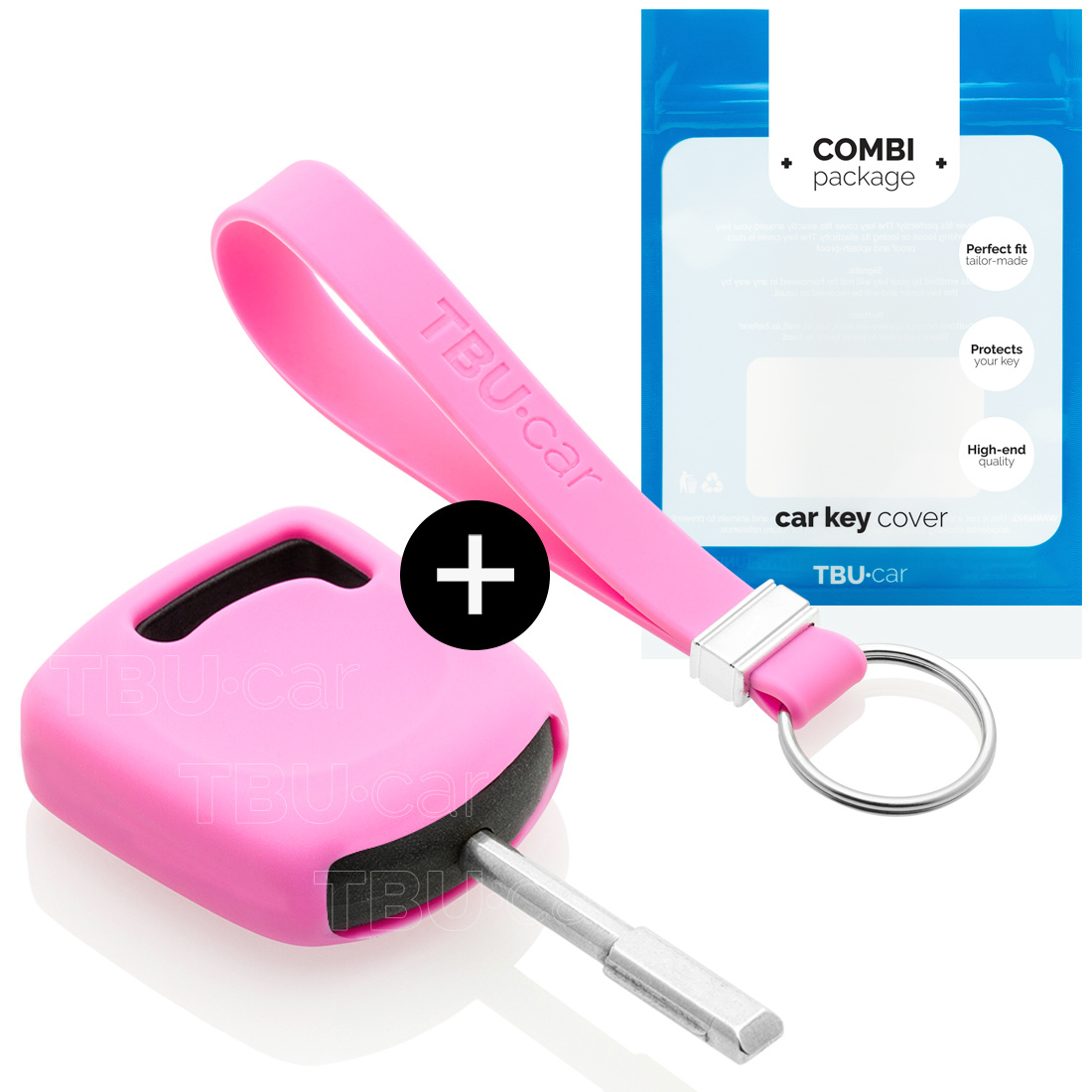 TBU car Ford Capa Silicone Chave do carro - Capa protetora - Tampa remota FOB - Rosa