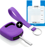 TBU car Ford Capa Silicone Chave do carro - Capa protetora - Tampa remota FOB - Roxo