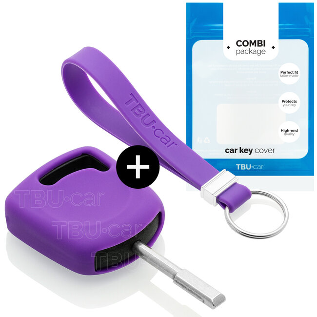 Car key cover compatible with Ford - Silicone Protective Remote Key Shell - FOB Case Cover - Purple