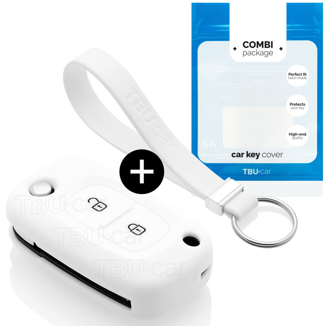 Capa para chave do carro compatível com Mercedes - Capa Protetora de Chave Remota de Silicone - Tampa Remota FOB - Branco