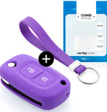 TBU car Mercedes Capa Silicone Chave do carro - Capa protetora - Tampa remota FOB - Roxo