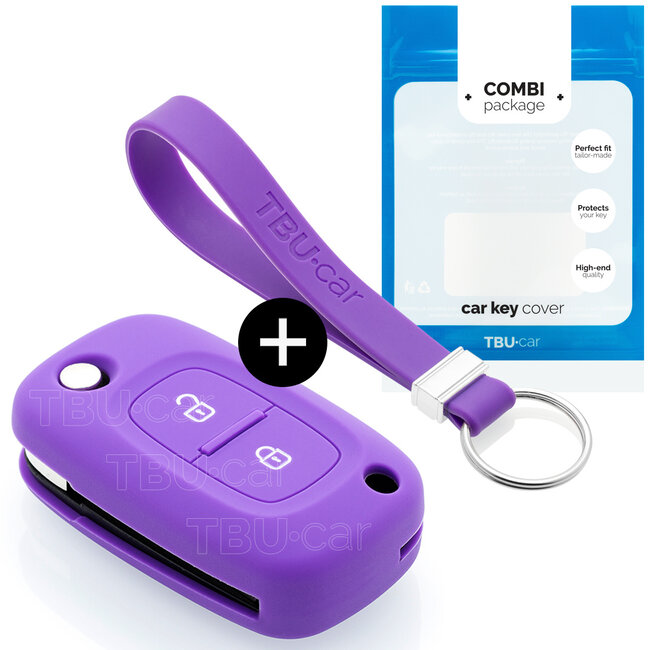 Housse de Protection clé compatible avec Mercedes - Coque Cover Housse étui en Silicone - Violet