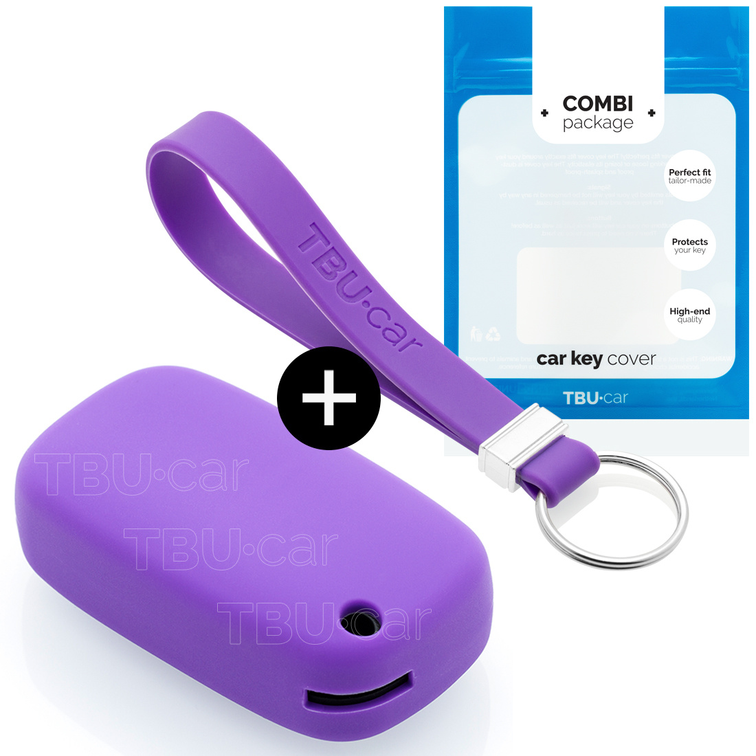 TBU car Mercedes Capa Silicone Chave do carro - Capa protetora - Tampa remota FOB - Roxo