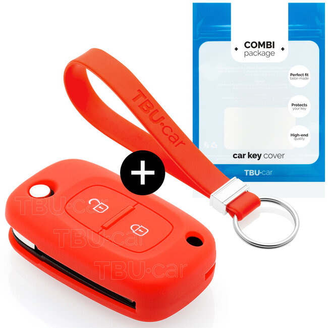 Car key cover compatible with Mercedes - Silicone Protective Remote Key Shell - FOB Case Cover - Red