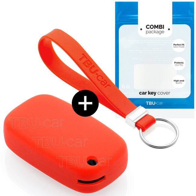 Capa para chave do carro compatível com Mercedes - Capa Protetora de Chave Remota de Silicone - Tampa Remota FOB - Vermelho