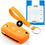 Capa para chave do carro compatível com Mercedes - Capa Protetora de Chave Remota de Silicone - Tampa Remota FOB - Laranja