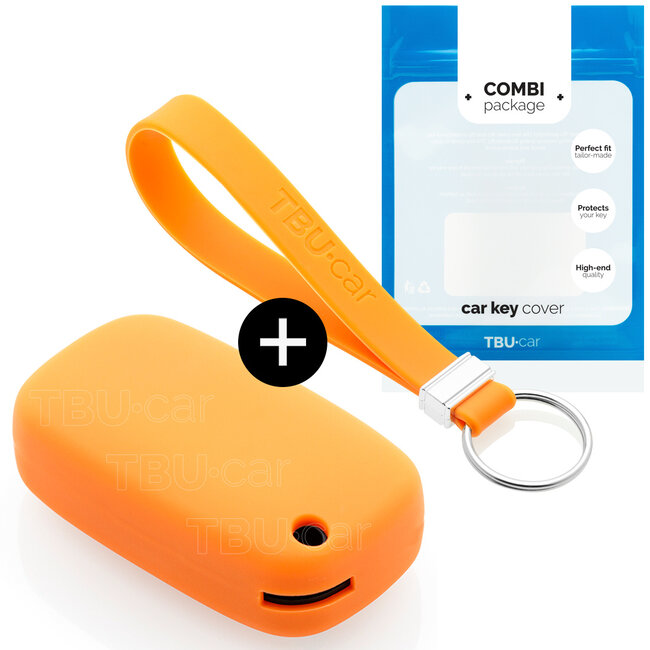 Funda Carcasa llave compatible con Mercedes - Funda de Silicona - Cover de Llave Coche - Naranja