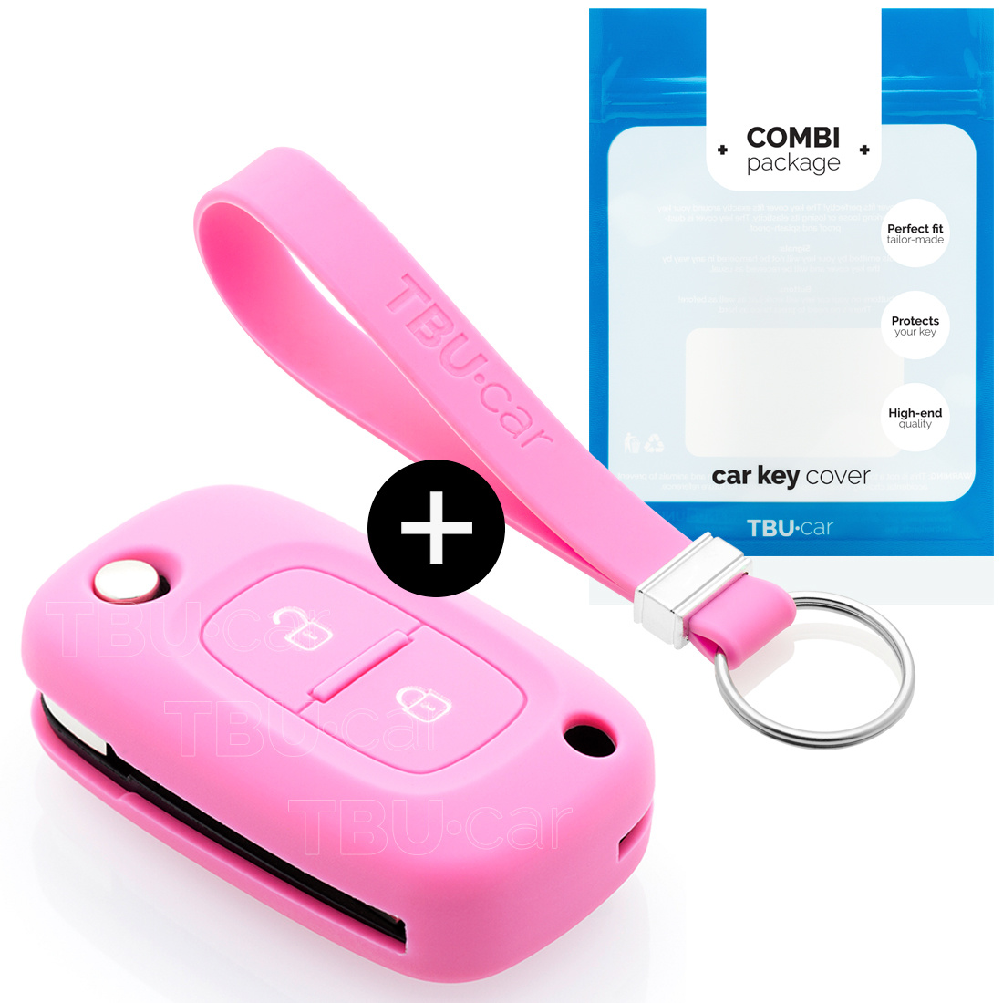 TBU car Mercedes Capa Silicone Chave do carro - Capa protetora - Tampa remota FOB - Rosa