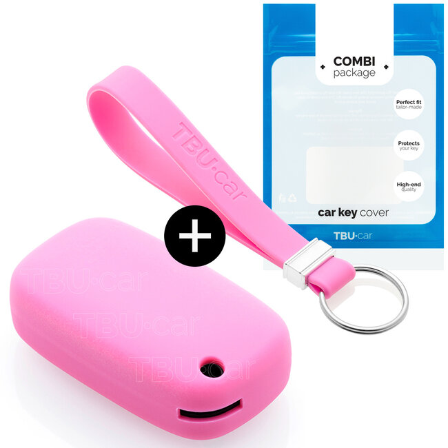 Capa para chave do carro compatível com Mercedes - Capa Protetora de Chave Remota de Silicone - Tampa Remota FOB - Rosa