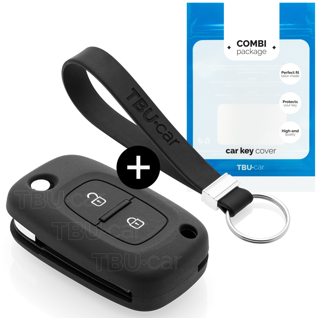 TBU car TBU car Car key cover compatible with Mercedes - Silicone Protective Remote Key Shell - FOB Case Cover - Black