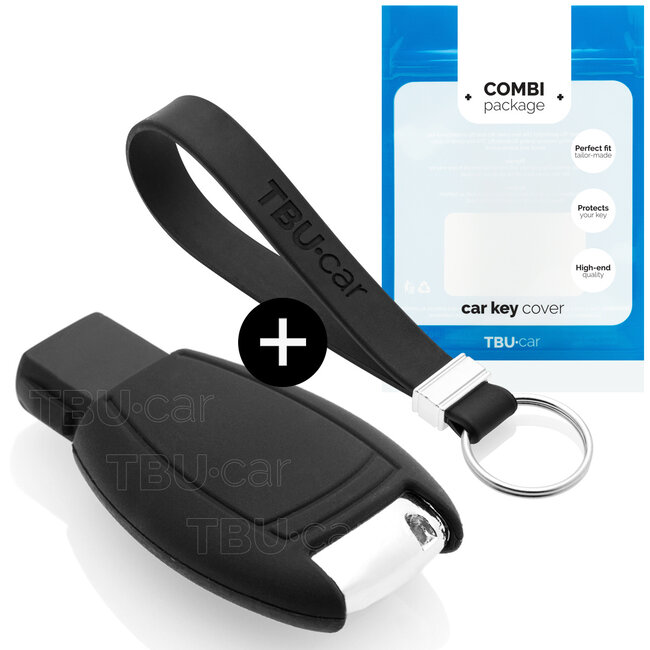 Funda Carcasa llave compatible con Mercedes - Funda de Silicona - Cover de Llave Coche - Negro