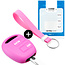Capa para chave do carro compatível com Lexus - Capa Protetora de Chave Remota de Silicone - Tampa Remota FOB - Rosa