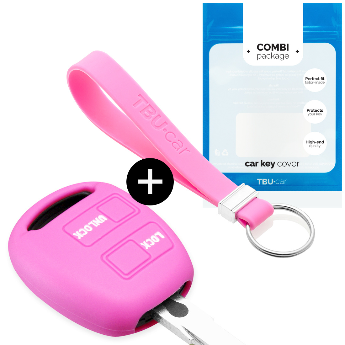 TBU car TBU car Car key cover compatible with Lexus - Silicone Protective Remote Key Shell - FOB Case Cover - Pink