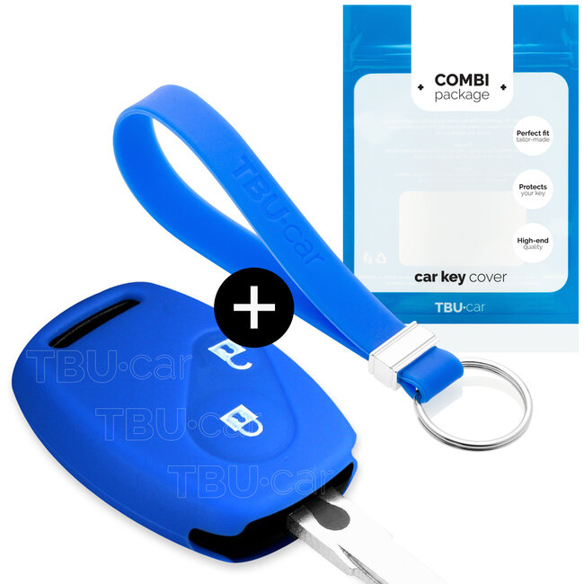 Car key cover compatible with Honda - Silicone Protective Remote Key Shell - FOB Case Cover - Blue