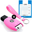 Capa para chave do carro compatível com Mercedes - Capa Protetora de Chave Remota de Silicone - Tampa Remota FOB - Rosa